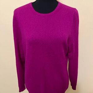 Charter Club Magenta Crew Neck Sweater cashmere size PXL